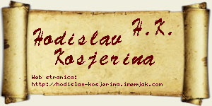 Hodislav Kosjerina vizit kartica
